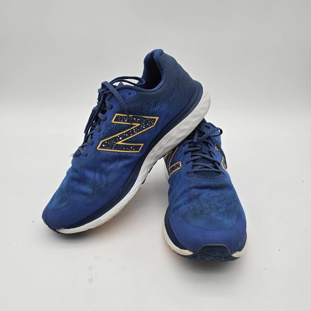 New Balance Fresh Foam 680 Shoes v7 Mens 13 Blue Yellow Sneakers